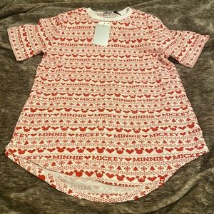 Unisex Disney Mickey Mouse Cotton On Longline Scoop Waffle Shirt Fair‎ Isle